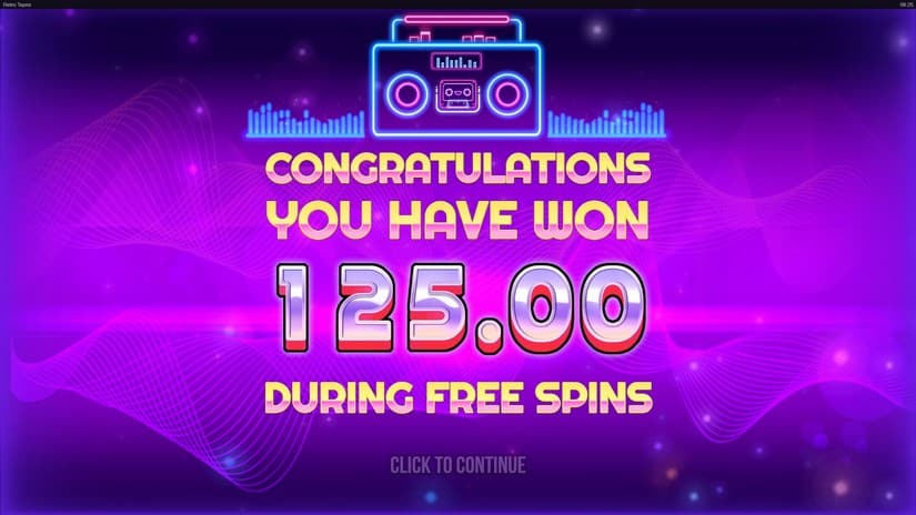 Retro Tapes slot screen 6