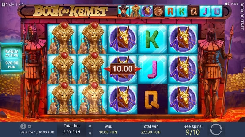 Book of Kemet slot screen 5