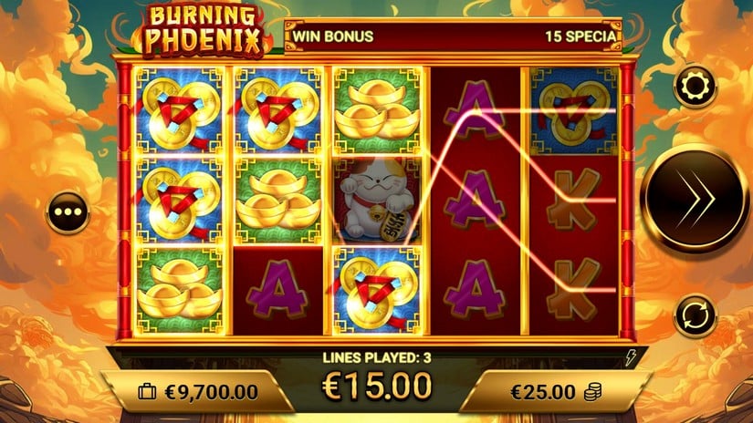 Burning Phoenix slot screen 2