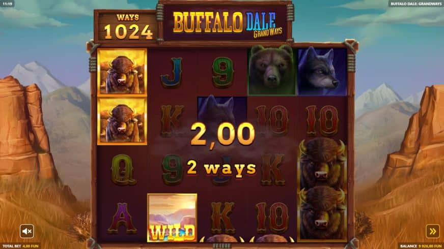 Buffalo Dale: Grandways slot screen 2