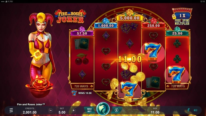 Fire and Roses Joker slot screen 2