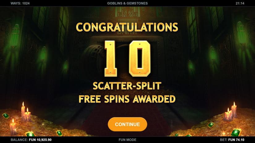 Goblins & Gemstones slot screen 2