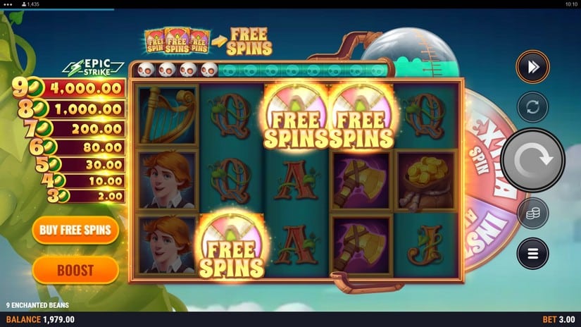 9 Enchanted Beans slot screen 5