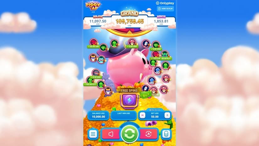 Piggy Tap Halloween slot screen 1