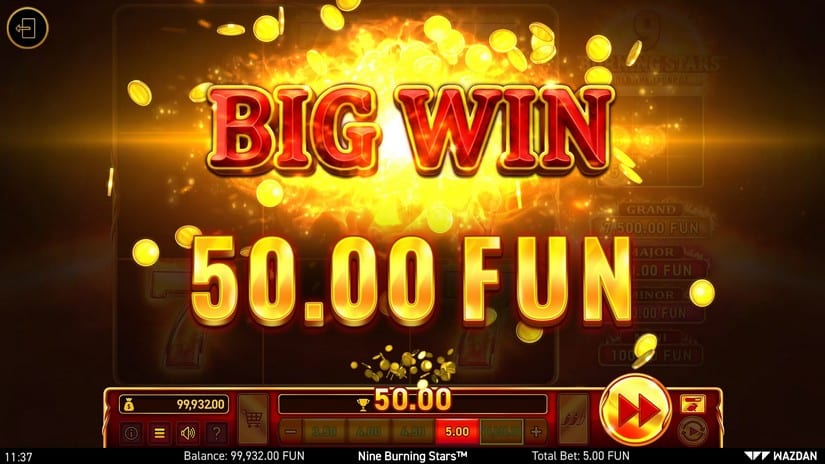 9 Burning Stars™ slot screen 3