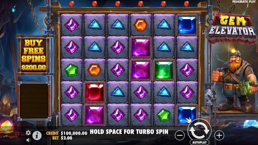 Gem Elevator slot screen 1