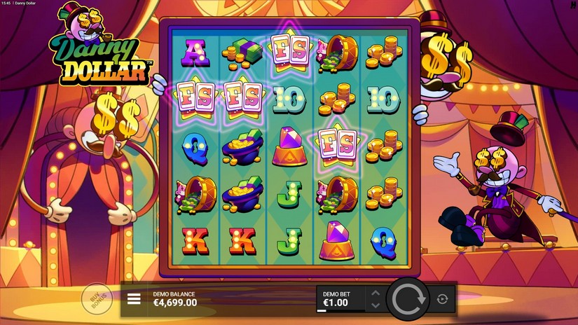 Danny Dollar slot screen 2