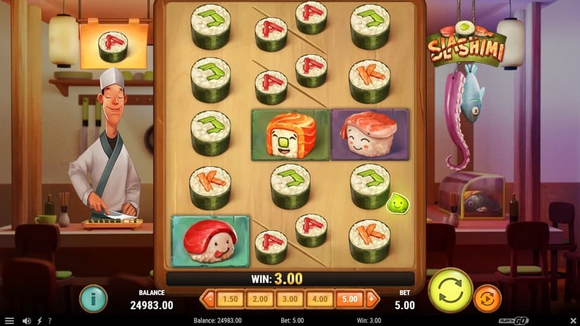 Slashimi slot screen 2