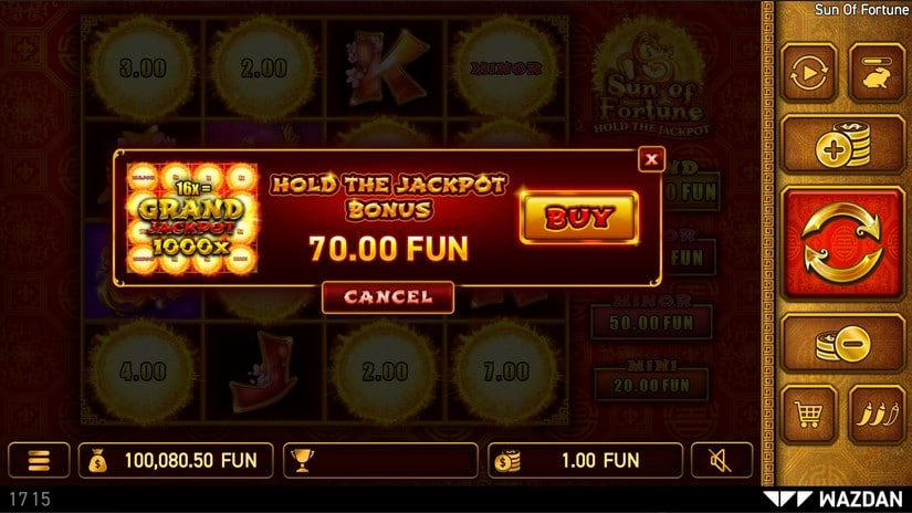 Sun of Fortune slot screen 5