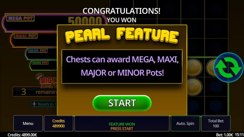 Big Max Super Pearls slot screen 3
