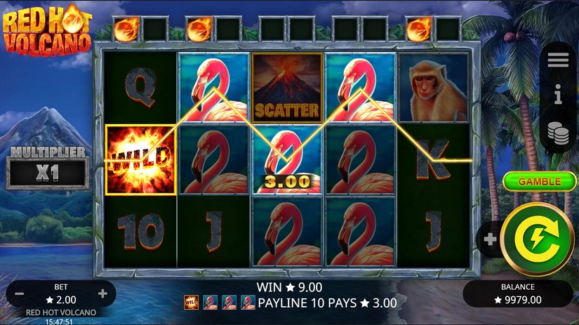 Red Hot Volcano slot screen 2