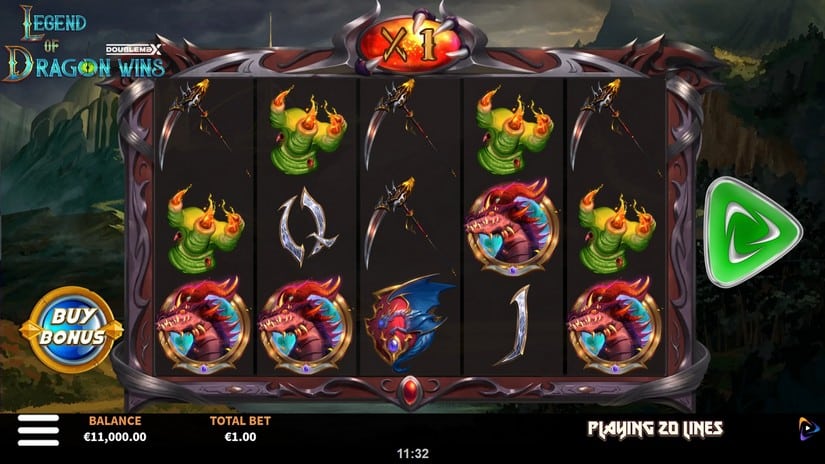 Legend of the Dragon Wins DoubleMax slot screen 1