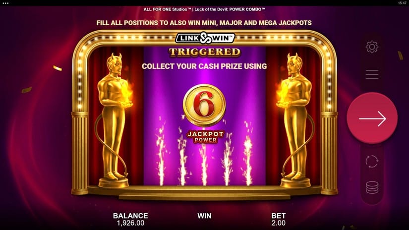 Luck of the Devil POWER COMBO slot screen 2