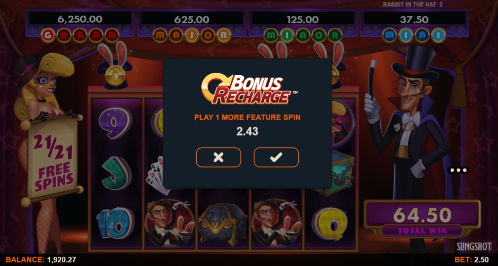 Rabbit in the Hat 2 slot features