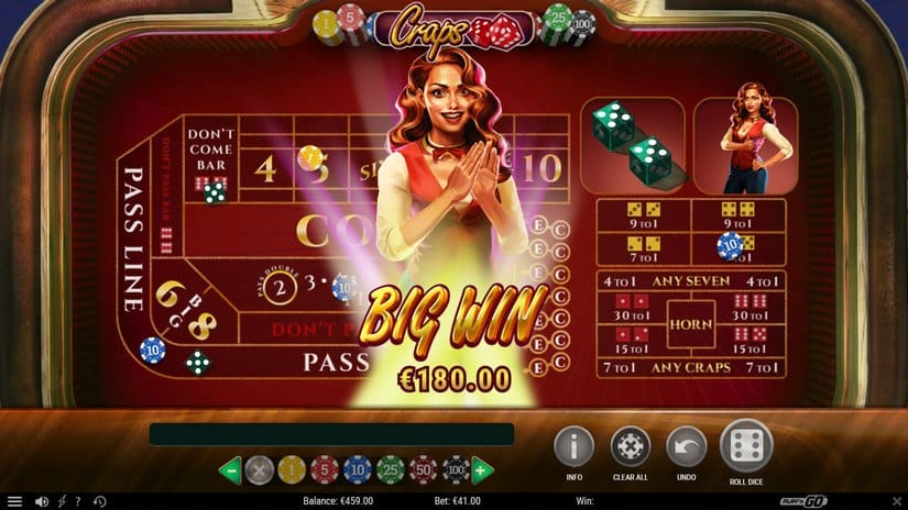 Craps slot screen 7