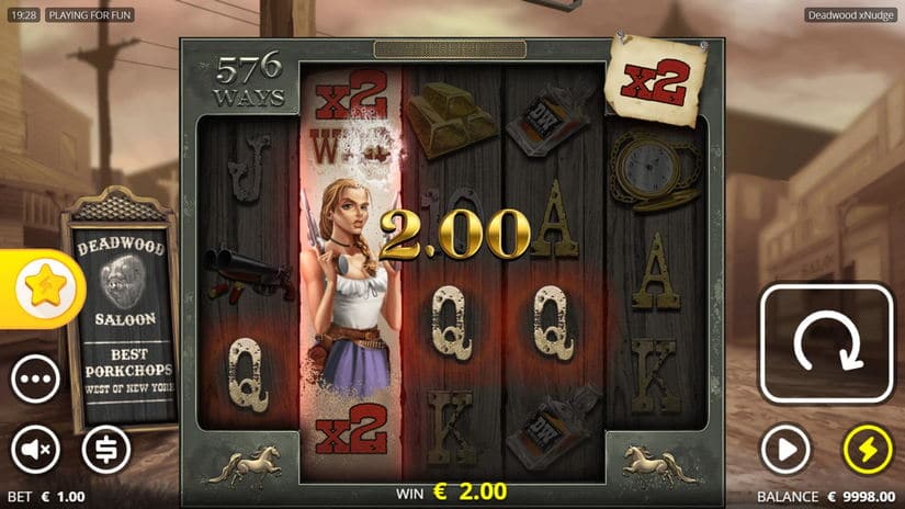Deadwood xNudge slot screen 2