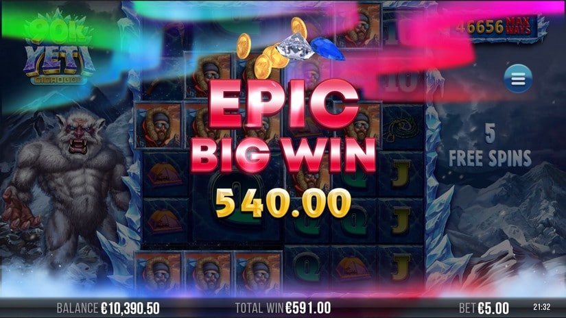 90K Yeti Gigablox slot screen 7