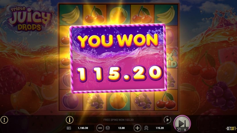 Triple Juicy Drops slot screen 6