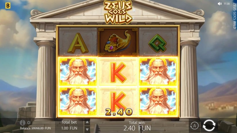 Zeus Goes Wild slot screen 2