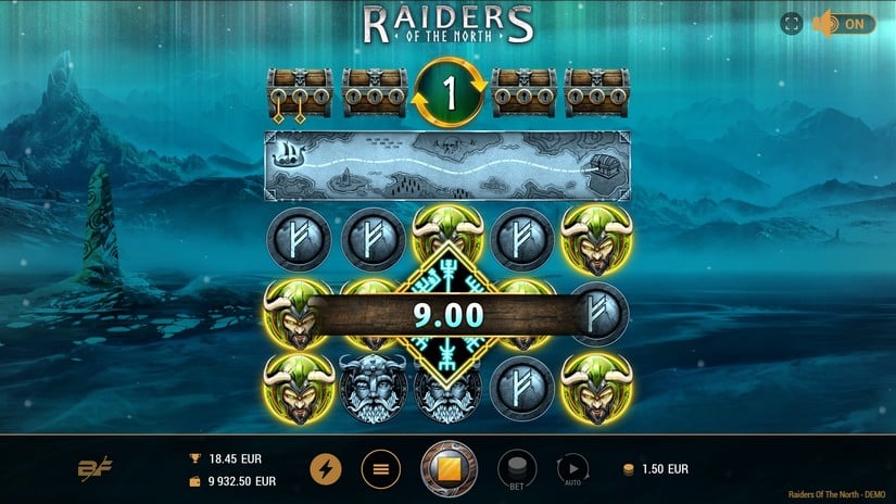 Raiders Of The North slot screen 4
