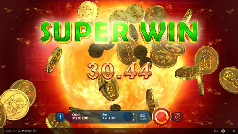 Solar King slot screen 8