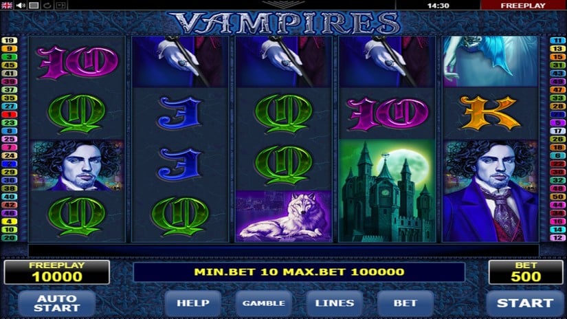 Vampires slot screen 1