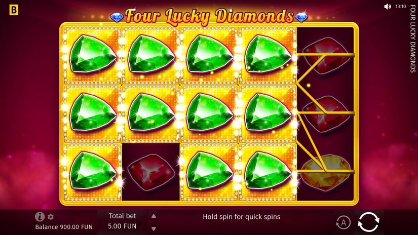 Four Lucky Diamonds slot screen 3