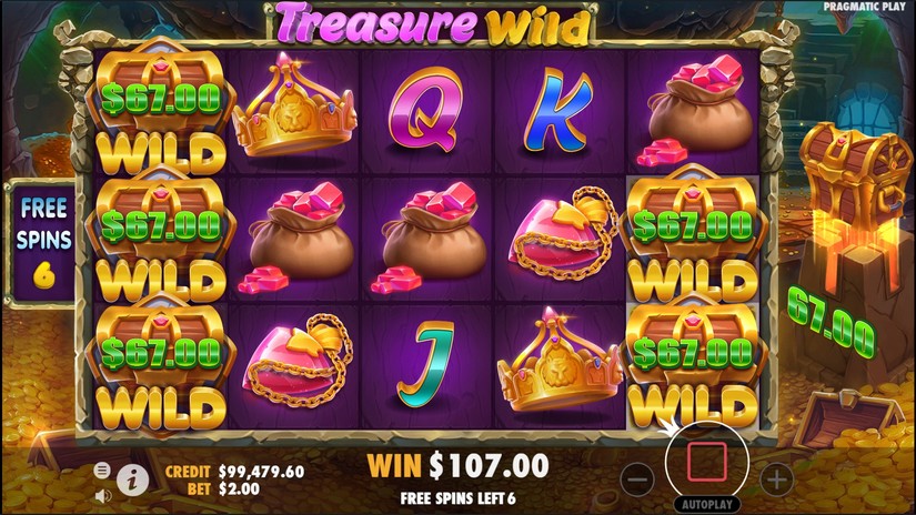Treasure Wild slot screen 7