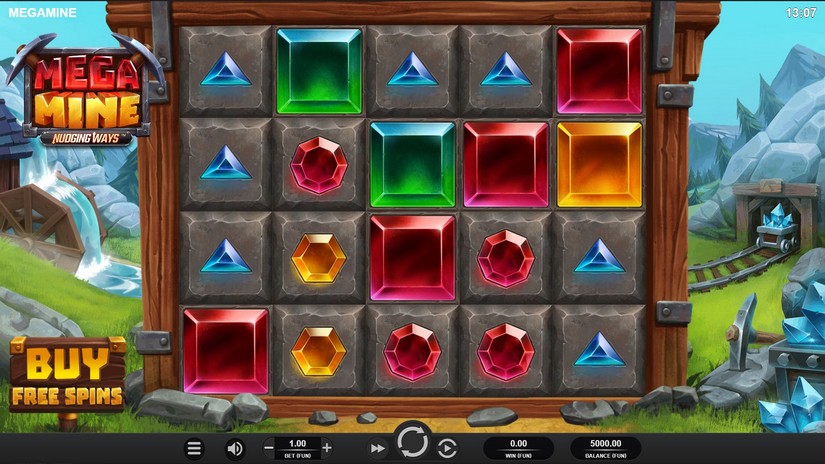 Mega Mine slot screen 1