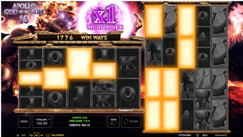 Apollo God of the Sun 10 slot screen 5