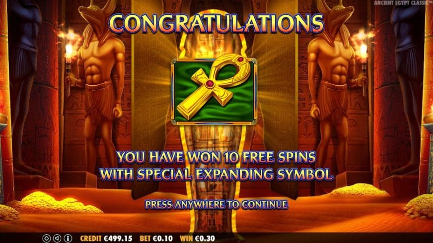 Ancient Egypt Classic slot screen 3