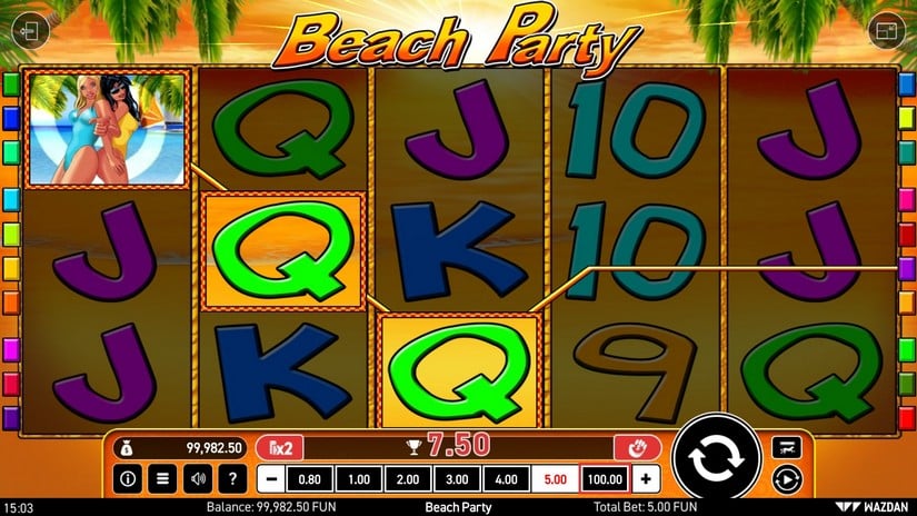 Beach Party slot screen 2