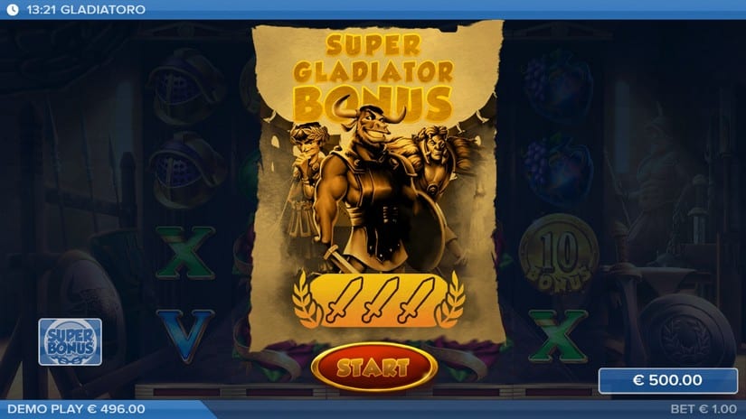 Gladiatoro slot screen 4