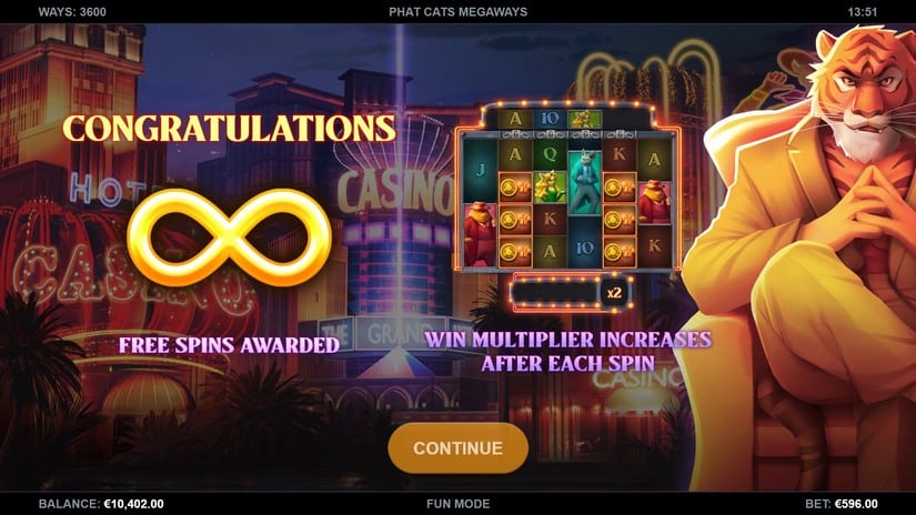 Phat Cats Megaways slot screen 3