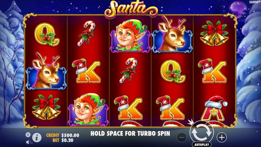 Santa slot screen 1