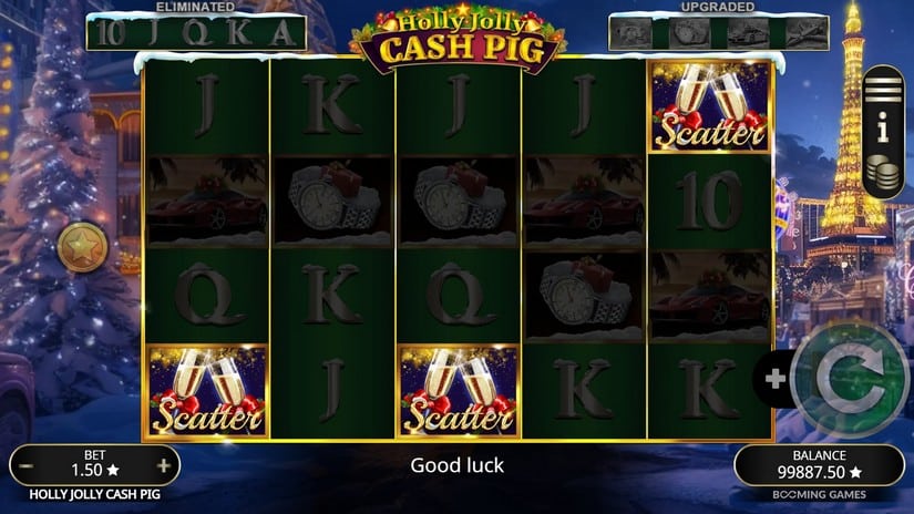 Holly Jolly Cash Pig slot screen 3