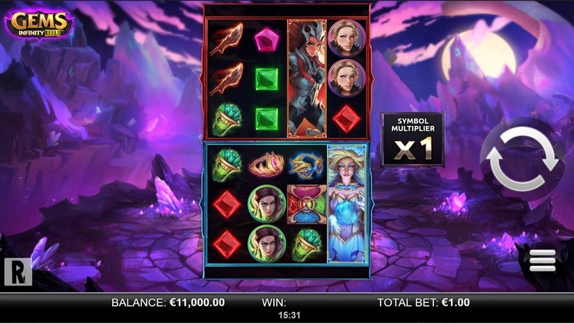 Gems Infinity Reels slot screen 1