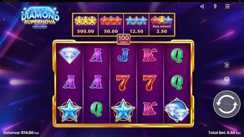 Diamond Supernova 100 slot screen 4