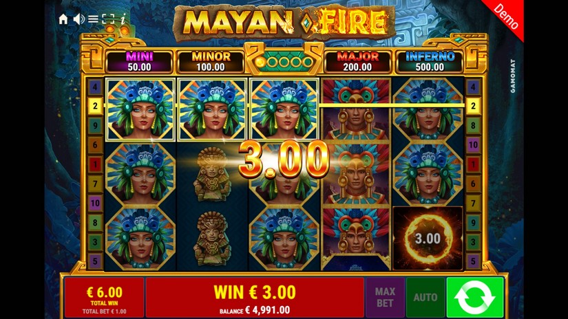 Mayan Fire slot screen 6