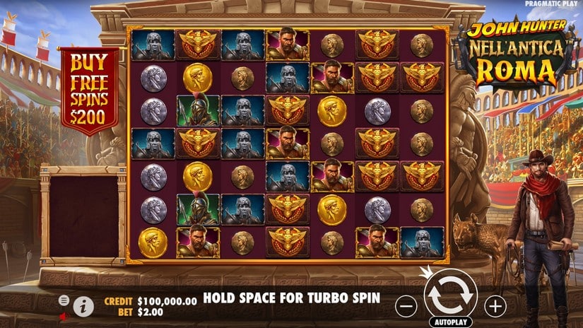 John Hunter Nell’Antica Roma slot screen 1