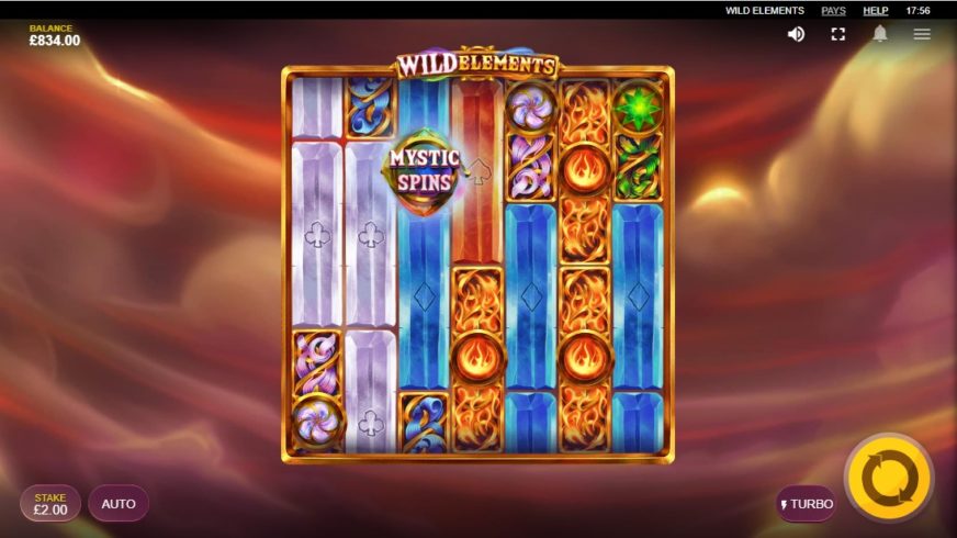 Wild Elements slot screen 1