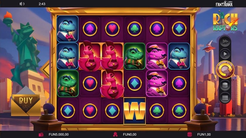 Rich Raptors slot screen 1