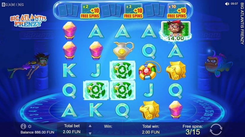 Big Atlantis Frenzy slot screen 5