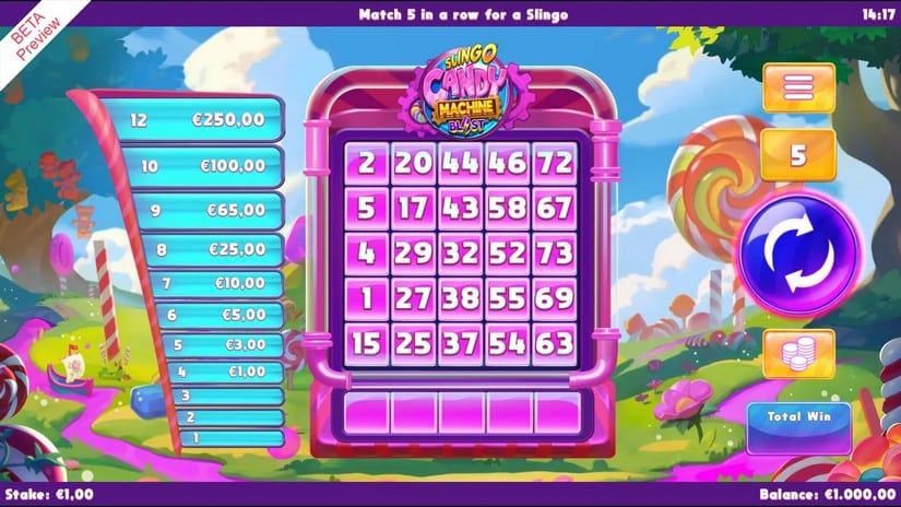 Slingo Candy Machine Bl4st slot screen 1
