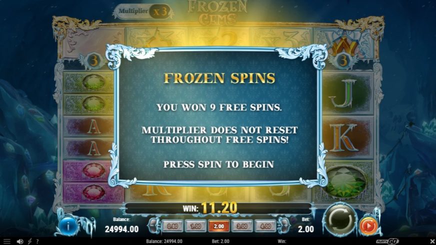Frozen Gems slot screen 2
