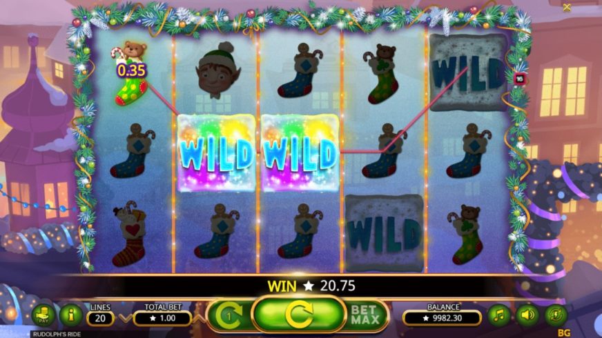 Rudolph’s Ride slot screen 3