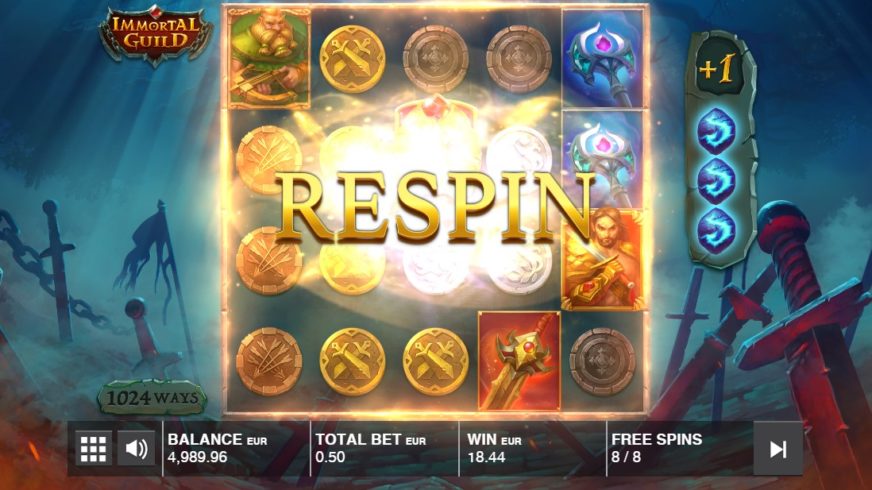 Immortal Guild slot screen 5