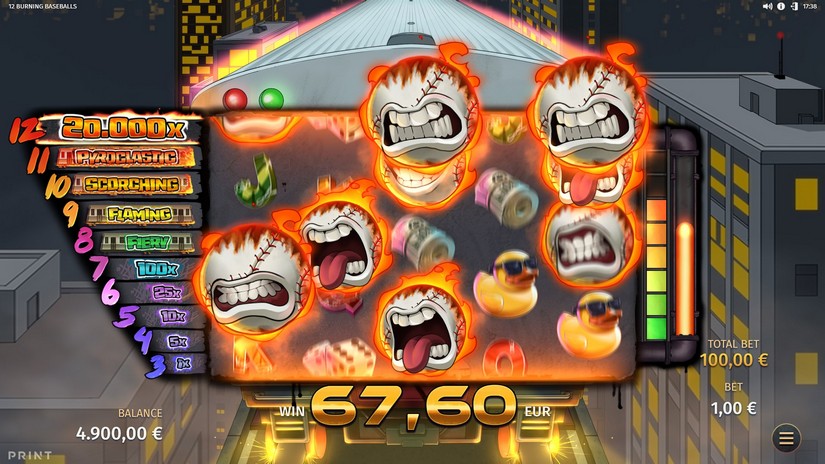 12 Burning Baseballs slot screen 7