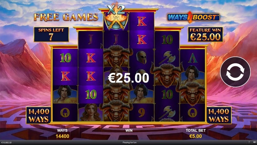 Age Of The Gods Maze Keeper slot screen 6