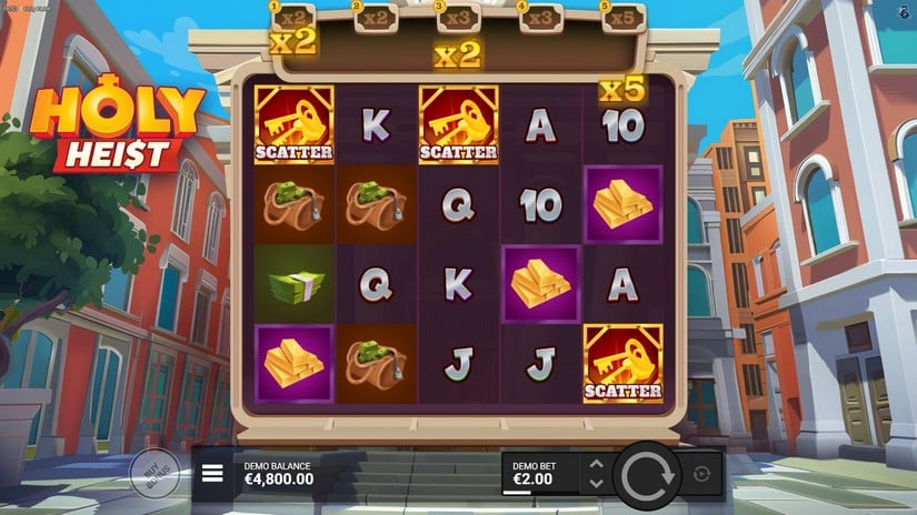 Holy Heist slot screen 2